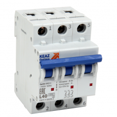Выключатель автоматический трехполюсной OptiDin BM63-3K10-УХЛ3 (Новый) | 260821 | КЭАЗ