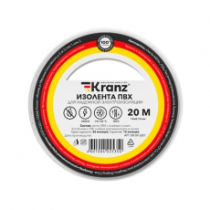 Изолента ПВХ KRANZ 0.13х15 мм, 20 м, белая (10 шт./уп.) |KR-09-2601 | Kranz