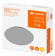 Светильник светодиодный ДПО-18Вт 3000K 1440Лм IP44 белый 350мм с датчиком LEDVANCE | 4058075110205 | LEDVANCE