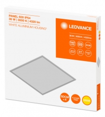 Светодиодная панель 36Вт 600х600 3000K 4320Лм IP54 опал белый LEDVANCE | 4058075149489 | LEDVANCE