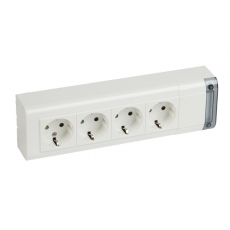 Многорозеточный блок - 4x2К+З - 250 В~ - с кабелем мм - длина 253 мм | 050626 | Legrand