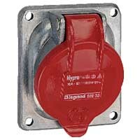 Встраиваемая розетка Hypra - IP 44 - 3К+Н+З - 63 А - металл | 053834 | Legrand