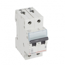 Выключатель автоматический двухполюсный TX3 6000 6А B 10кА | 403871 | Legrand