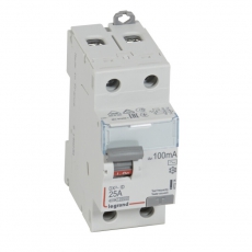 Выключатель дифференциальный (УЗО) DX3-ID 2п 25А 100мА тип AC | 411514 | Legrand