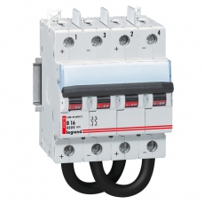 Выключатель автоматический двухполюсный DX3 DC 16А B 4,5кА (4 мод) | 414428 | Legrand