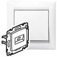 Valena Белый Розетка информационная RJ 45 - кат. 6 - STP - 2 выхода - на винтах | 774245 | Legrand