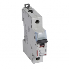 Выключатель автоматический однополюсный DX3-E 6000 4А C 6кА | 407259 | Legrand