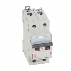 Выключатель автоматический двухполюсный DX3 6000 2А D 10кА | 408024 | Legrand