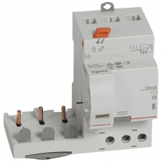 Дифференциальный блок DX3 - тип AC - 30 мА - 3П - 400 В~ - 63 А - 3 модуля | 410472 | Legrand