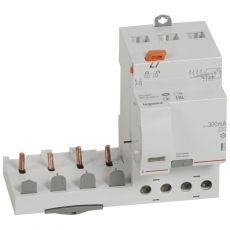 Дифференциальный блок DX3 - тип AC - 300 мА - 4П - 400 В~ - 63 А - 3 модуля | 410512 | Legrand