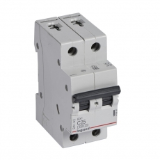 Выключатель автоматический двухполюсный RX3 4500 25А C 4,5кА | 419699 | Legrand