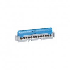 Клеммная колодка IP 2X - нейтраль - синяя - 1 x 6-25 мм? - 21 x 1,5-16 мм? - длина 176 мм | 004846 | Legrand