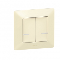 Выключатель Умный беспроводной 2-кл. Valena Life сл. кость Netatmo | 752287 | Legrand