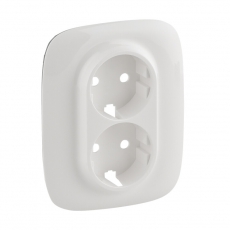 Valena ALLURE Белый Накладка розетки с/з 2-ной | 754955 | Legrand