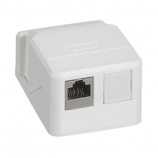 Накладная монтажная коробка Mosaic для 1 или 2 разъемов RJ45 Keystone | 632779 | Legrand