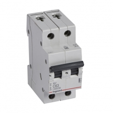 Выключатель автоматический двухполюсный RX3 4500 63А C 4,5кА | 419703 | Legrand