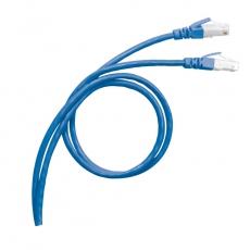 Коммутационный шнур RJ 45 - категория 6 - SF/UTP - PVC - экранированный - 5 м - голубой | 051755 | Legrand