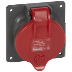 Встраиваемая розетка Hypra - IP 44 - 3К+Н+З - 16 А - пластик | 052220 | Legrand