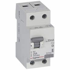 Выключатель дифференциальный (УЗО) RX3 2п 25А 30мА тип AC | 402024 | Legrand