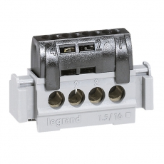 Клеммник черный 4*1.5-16мм2 | 004850 | Legrand