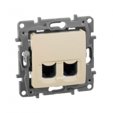 Etika Сл.кость Розетка компьютерная 2-ая RJ45, категория 5е UTP | 672355 | Legrand