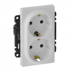 Valena LIFE DIY Белый Розетка 2-ая с/з, безвинт.зажим | 753127 | Legrand