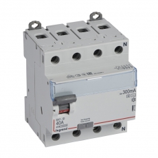 Выключатель дифференциальный (УЗО) DX3-ID 4п 40А 300мА тип AC-S | 411745 | Legrand