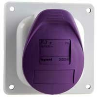 Встраиваемая розетка - P17 Tempra Pro - IP 44 - 20/25 В~ - 16 A - 2K | 055295 | Legrand
