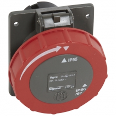 Встраиваемая розетка Hypra - IP 66/67-55 - 3К+3 - 440 В - 32 А - пластик | 052926 | Legrand