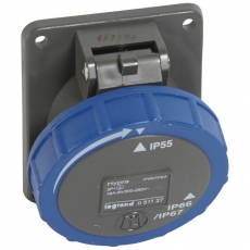 Встраиваемая розетка Hypra - IP 66/67-55 - 3К+3 - 16 А - пластик | 051127 | Legrand