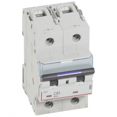 Выключатель автоматический двухполюсный DX3 63А C 50кА (3 мод) | 410154 | Legrand