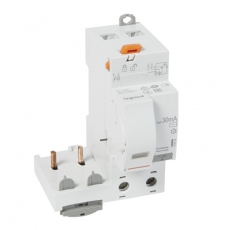 Дифференциальный блок DX3 - тип AC - 30 мА - 2П - 230 В~ - 63 А - 2 модуля | 410402 | Legrand