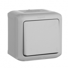 Quteo Серый Выключатель 1-клавишный IP44 10А | 782330 | Legrand