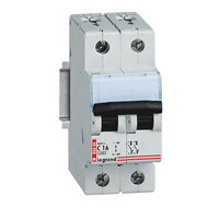 Выключатель автоматический двухполюсный DX 10A C 6кА | 003431 | Legrand