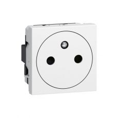 Розетка 2К+З - Mosaic - 2 модуля - F/B - белая | 278111L | Legrand