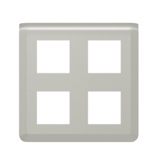 Рамка - Mosaic - 2х2х2 модуля - алюминий | 079338L | Legrand