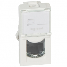 Розетка Mosaic 1М RJ45 UTP кат 5е бел | 076551 | Legrand