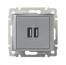 Valena Алюминий Розетка 2-ая USB | 770270 | Legrand
