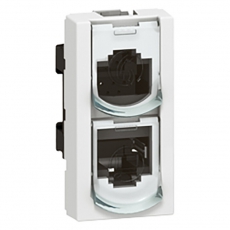Розетка RJ 45 с разветвителем - Программа Mosaic - Ethernet/Ethernet - UTP - 8 контактов - 1 модуль - LCS? | 076538 | Legrand
