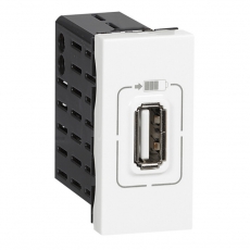 Mosaic USB розетка для зарядки одинарная, цвет белый | 077591 | Legrand