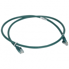 Коммутационный шнур RJ 45 - категория 6 - U/UTP - LSZH - неэкранированный - 1 м - зеленый | 051858 | Legrand