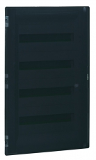 Распределительный щиток Practibox3 скрытого монтажа - IP 40 - IK 07 - 4 рейки - 72 модуля - с клеммниками заземления и нейтрали - прозрачная дверь | 4