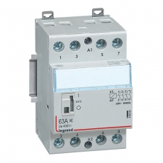 Контактор 230V 4НО 63А бесшумный с ручкой управления CX3 | 412563 | Legrand