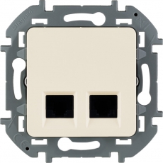 Inspiria слоновая кость розетка 2-местная компьютерная RJ45 С/У категория 6 UTP | 673841 | Legrand