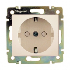 Розетка Legrand Valena 695613 скрытая установка слоновая кость с заземлением со шторками