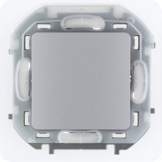 Inspiria алюминий переключатель проходной 1 кл С/У без рамки IP44 | 673672 | Legrand