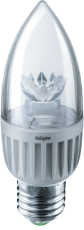 Лампа светодиодная LED 7Вт Е27 230В 2700К NLL-C37-7-230-2.7K-E27-CL свеча прозрачная | 71849 | Navigator