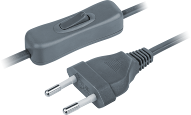 Шнур 61 722 NPS-FS-170-2x0.5-GR 1.7м с выкл. серый |61722 |Navigator