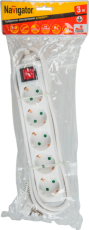 Удлинитель 71 557 NPE-S-05-300-ESC-3x0.75 с/з с выкл. 5 гн. 3м |71557 |Navigator