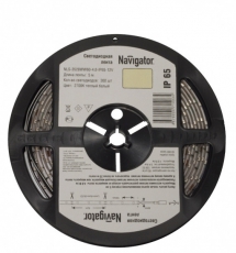 Лента светодиодная NLS-3528WW120-9,6-IP20-12V R5 9,6Вт 12В 2700К IP20 5м | 71410 | Navigator